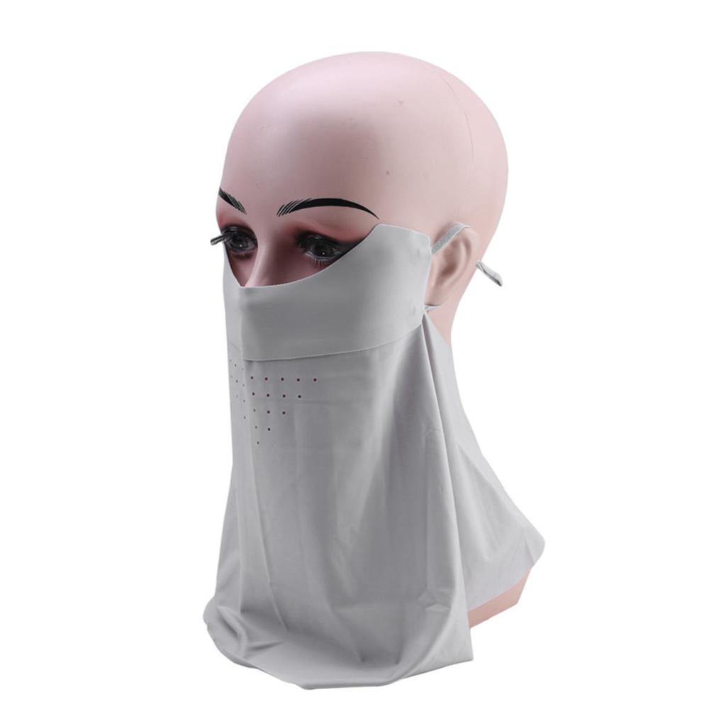 Women's outdoor sports trackless sunscreen facial mask imitation ice silk UV protection summer breathable thin
