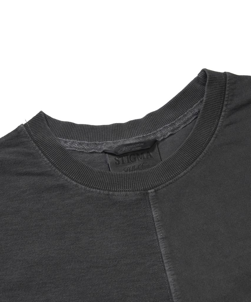 STIGMA Docking Insideout Pigment Oversized Short Sleeves T-Shirts Charcoal