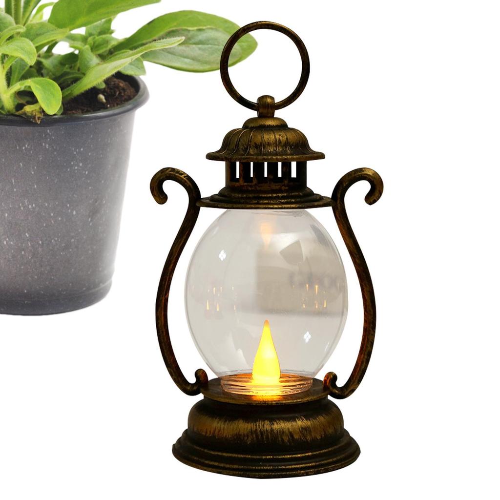 Retro Desk Lamp Battery Powered LED Retro Portable Lantern Home Decor Lights LED Tent Light For Living Room Patio Festival Decor