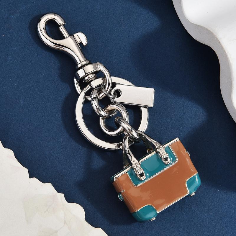 Miniature Bag Charm Vintage Enamel Luggage Briefcase Keychain Gifts For Corporate Women Travel Lovers