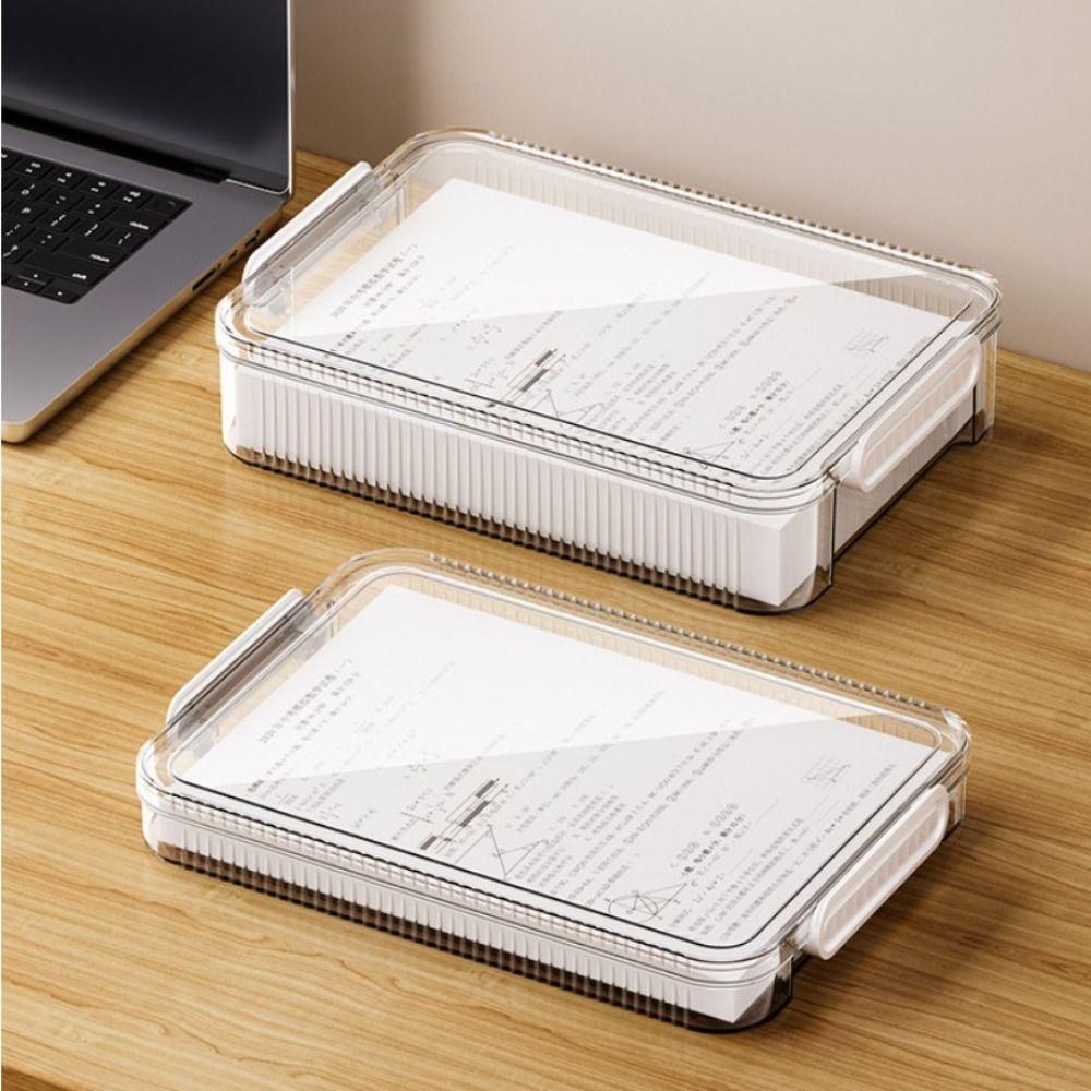 

Large-Capacity Paper Sorting Box Acrylic File Box New Paper Storage Box