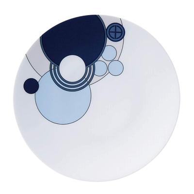 Noritake Teller Frank Lloyd Wright Imperial Blue Mikrowellengeeignet Feines Porzellan 24,5cm (Premium Weiß) WT94916/1701