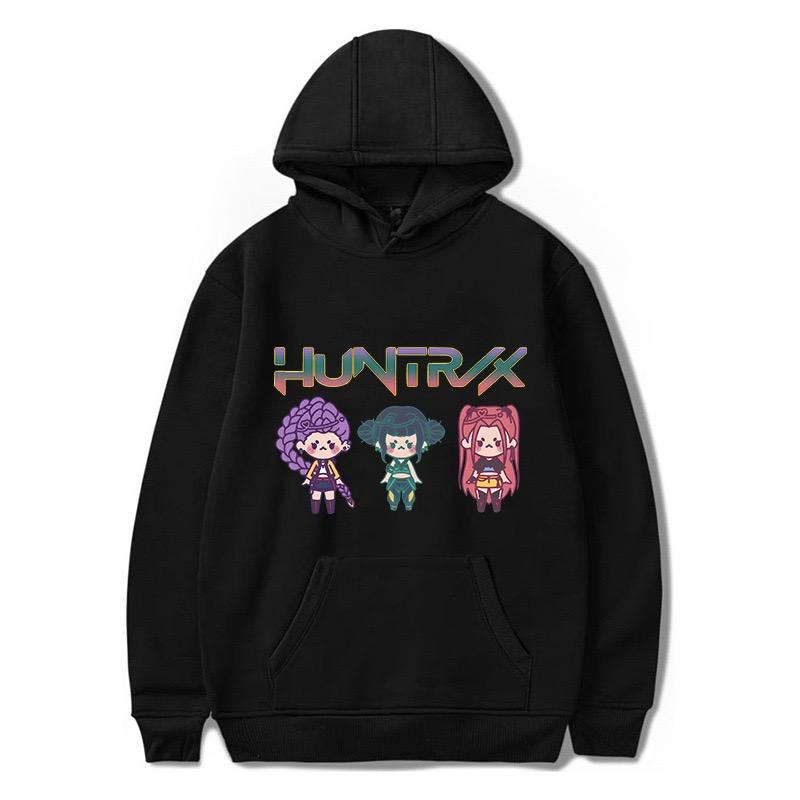 Korean Style Devil Hunter Hoodie, Fashionable Anime Tiger Print, Adult Street Style, Cool Casual Long-Sleeved Hoodie