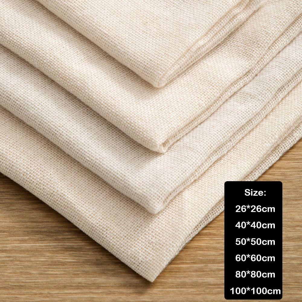 Durable Cotton Cheesecloth Reusable Square Beer Brewing Strainers Fabrics Steamer Cloth for Straining