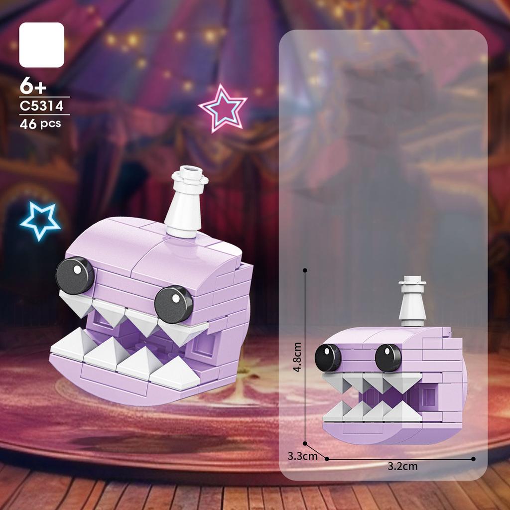 New The Amazing Digital Circus Anime Figures Building Block Horror Game Cartoon Cute Doll Block Model Set Toys for Kids Gifts