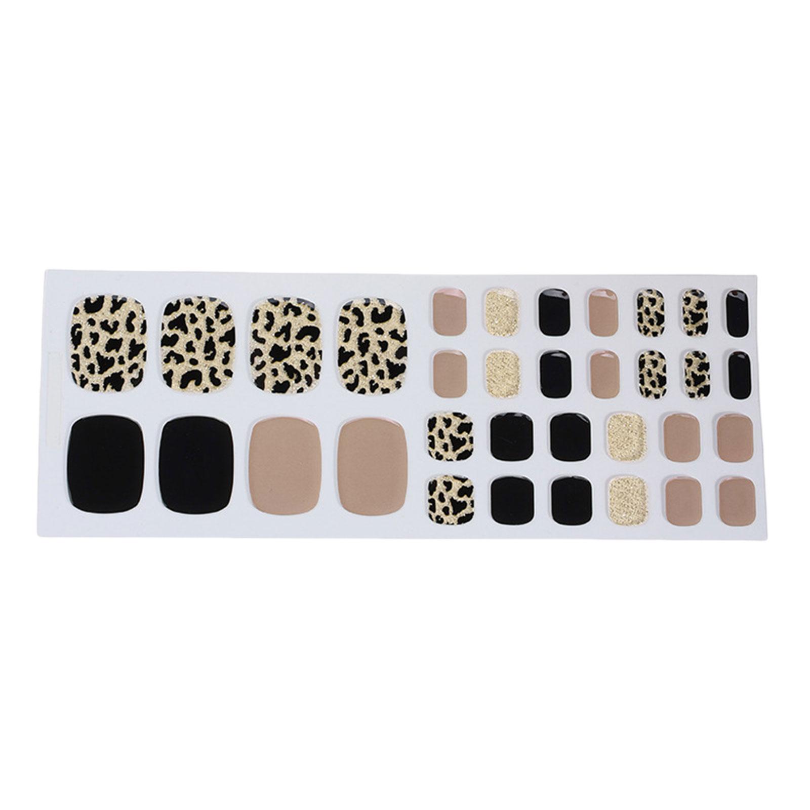 

Блестящие наклейки для ногтей Гелевые покрытия для ногтей на ногах Легкие дизайны без запекания с блестками и металлическими акцентами Пилочка для ногтей 7