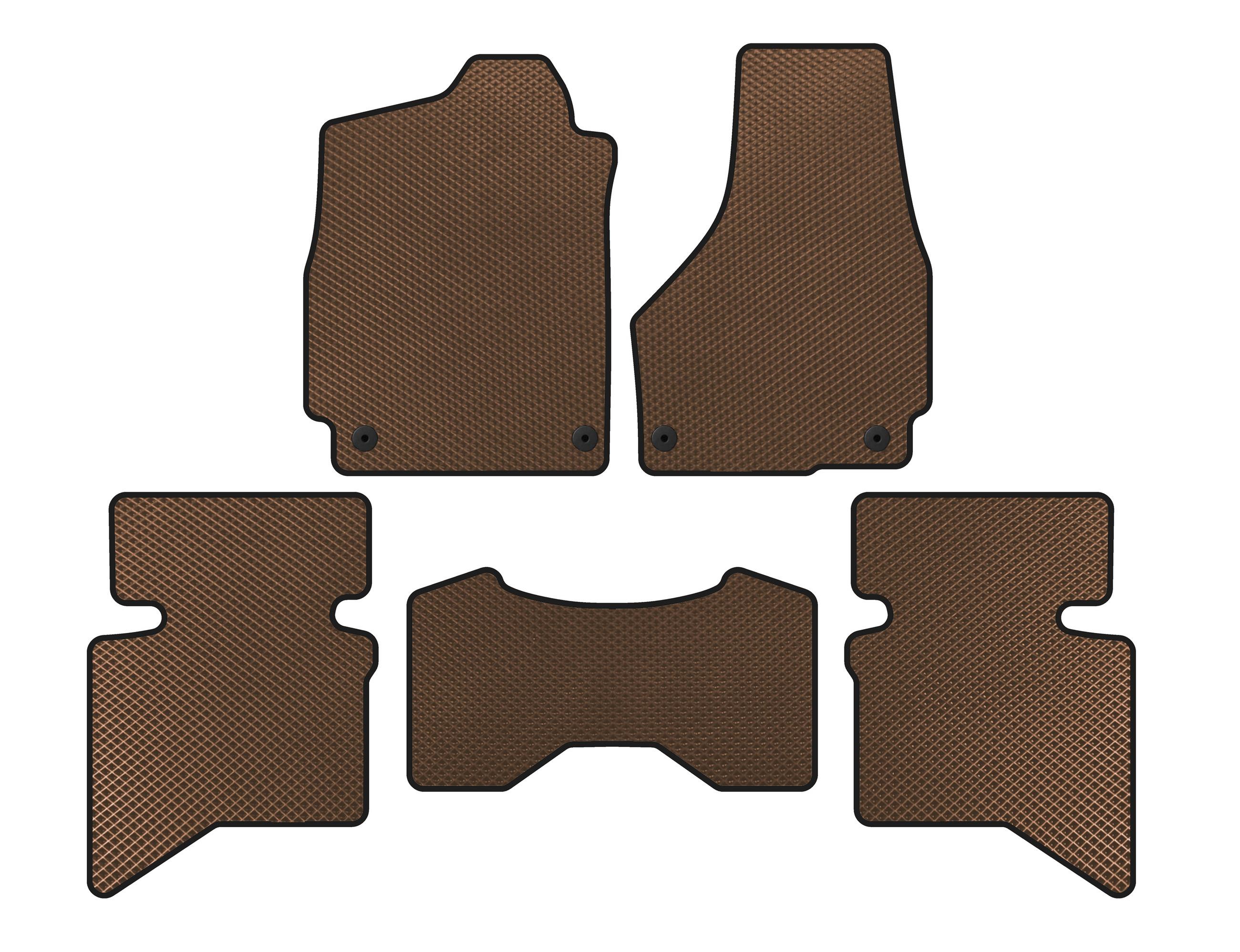 

EVA mats (2009-2025, 5-seater/Four-seater cab, Brown) for Dodge RAM