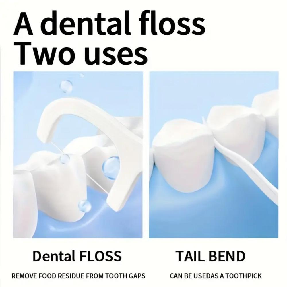 100PCS/300PCS - Fine sliding dental floss stick | Comes with a sealed storage box, dental floss is not easily broken or worn