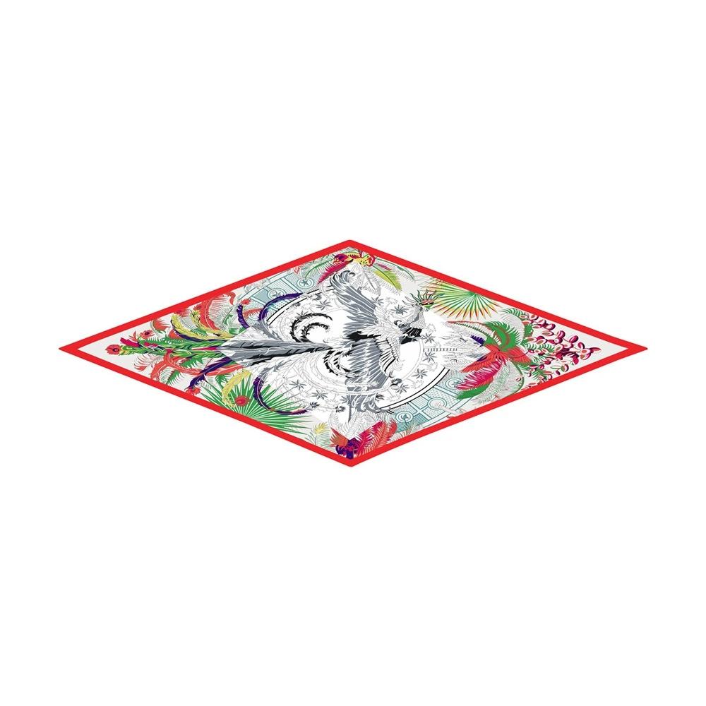 Brand Design Diamond Scarf Animal Printing Silk Scarf Woman Luxury Bandana Headband Hijab Foulard Neckerchief Shawl