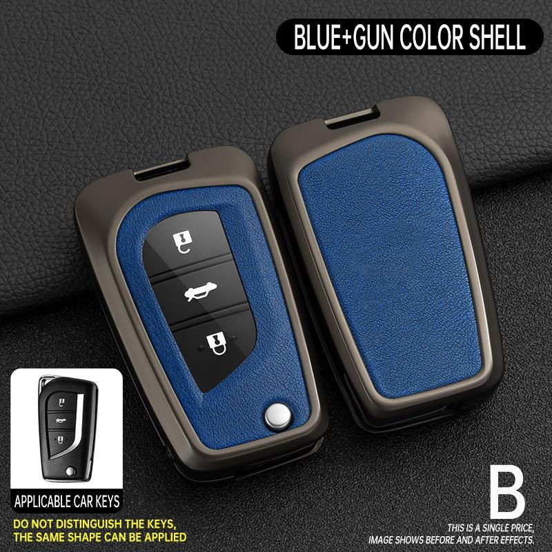 

Folding Key Case for Toyota Reiz, Corolla, Levin, RAV4, and Highlander - Protective Cover & Buckle Set