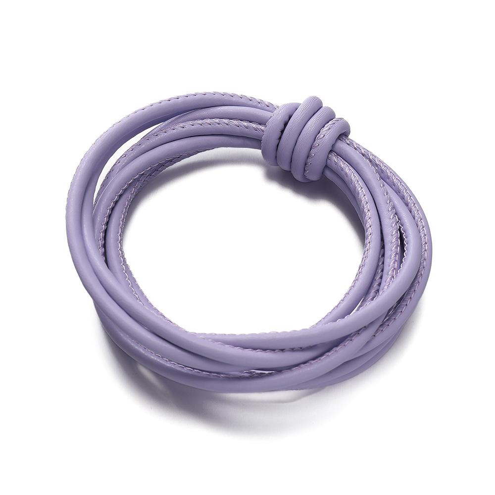 4/5MM Leather Core Round Braided Leather Rope PU Cotton Core Crochet Thread DIY Bag Shoulder Strap Jewelry Rope