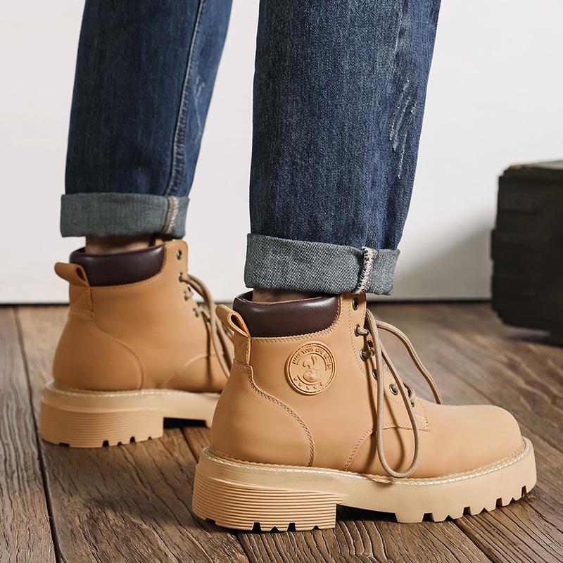 FashionBritish Style High Top Platform Boots Men Autumn Winter New Designer Luxury Shoes Male Fashion Casual Ankle Botas Hombre