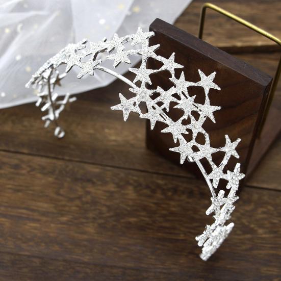 Strass-Stern-Haarreif Haarreif Diadem Krone Braut Hochzeits-Haarschmuck