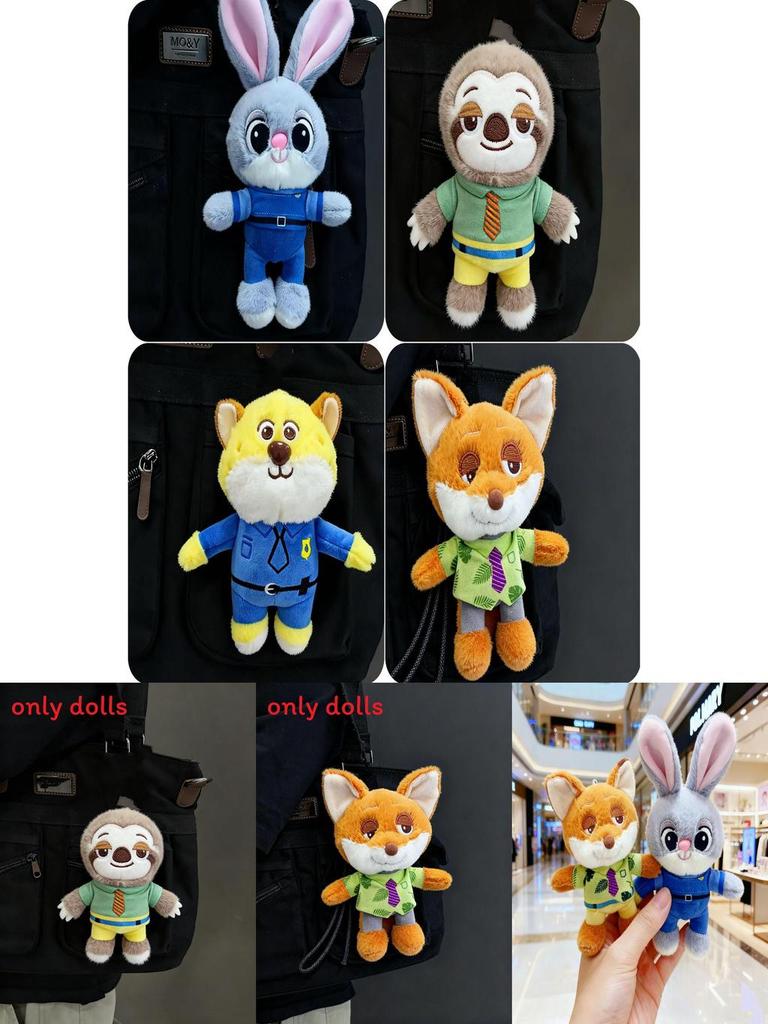 Zootopie Mignon Judy Nick Paresseux Et Benjamin Porte-clés Peluche Pour Enfants Et Collectionneurs