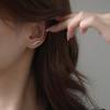 925 Sterling Silver Streamlined Stud Earrings for Women - Niche Summer 2022 Trend Ear Jewelry