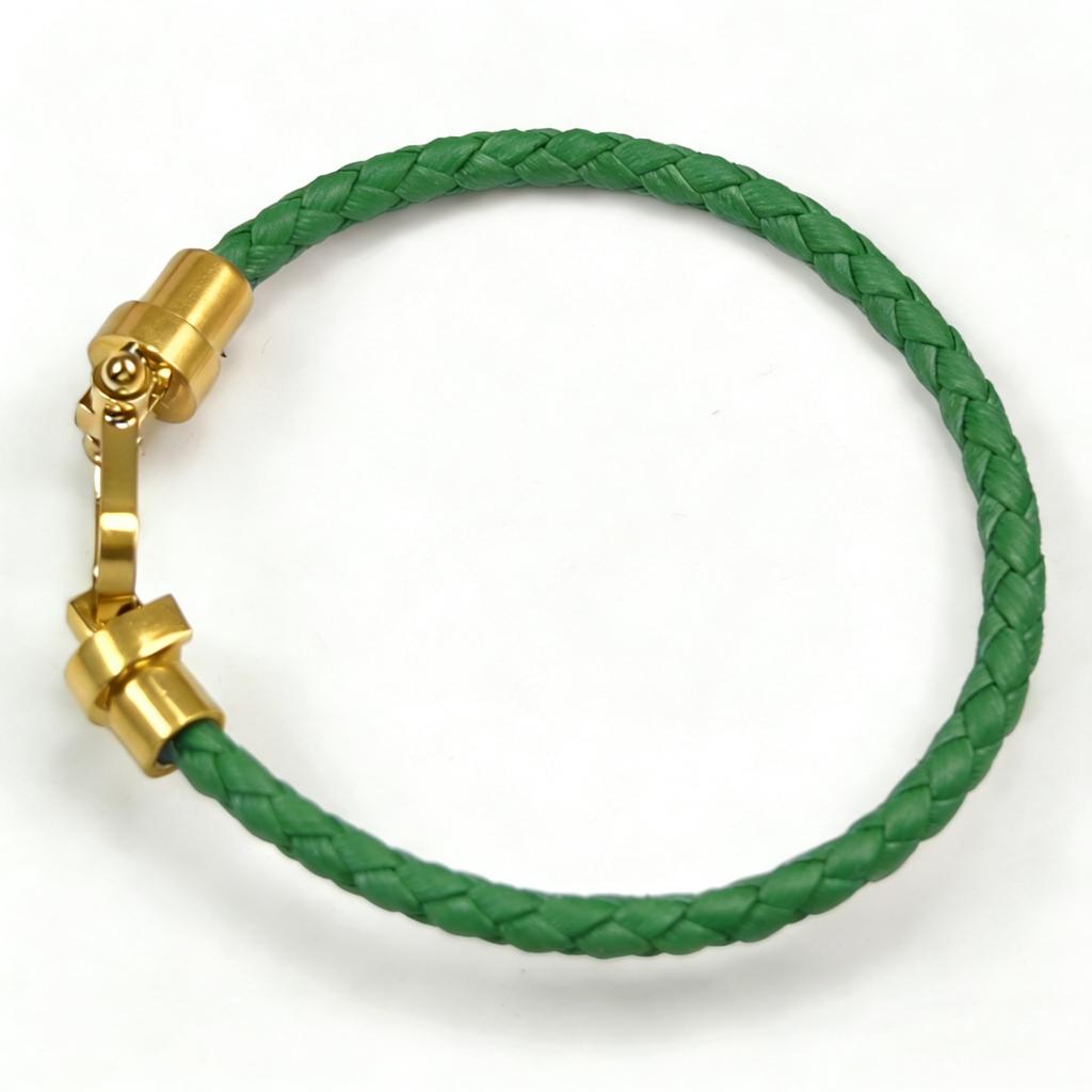 European and American Fashion U-shaped Bracelets Multi-color Braided Leather Rope Magnet Buckle Horseshoe Bracelet Personality Trend
