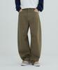 ACSHI Cotton Twill Knee Cut Curved Pants (Khaki) Mjua175