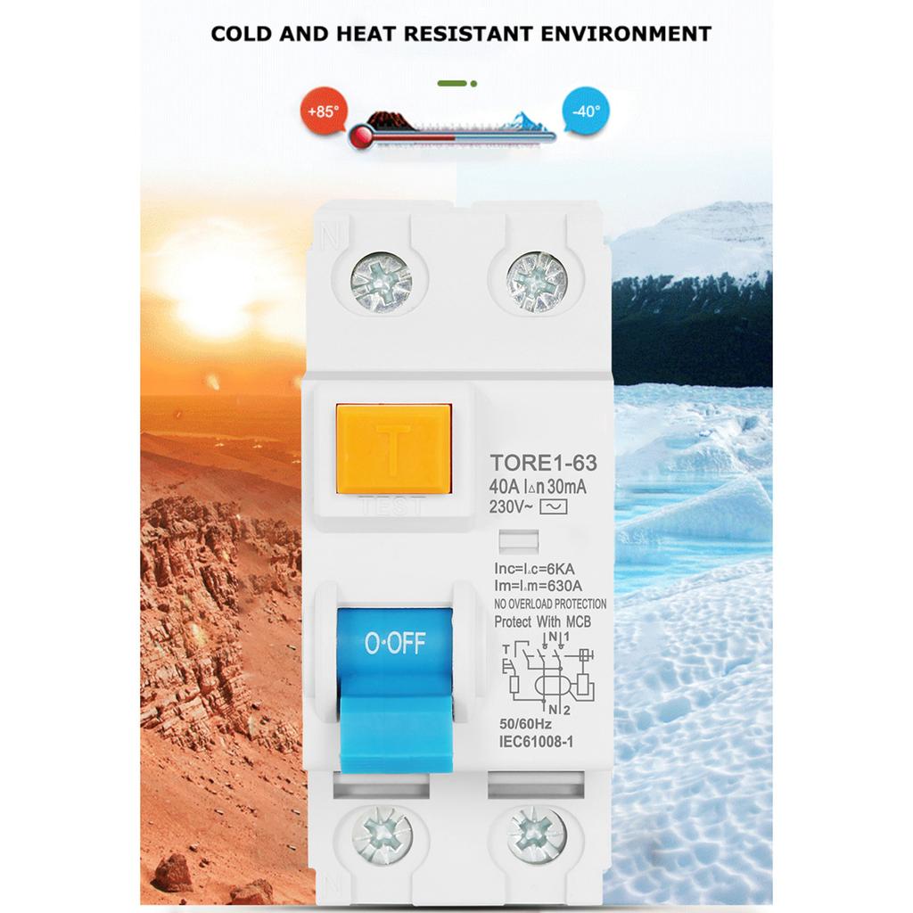 Innovative 25A Circuit Switches 25A Circuit Safety Device 0.03A Leakage Circuit Switches Suitable for Various Locations