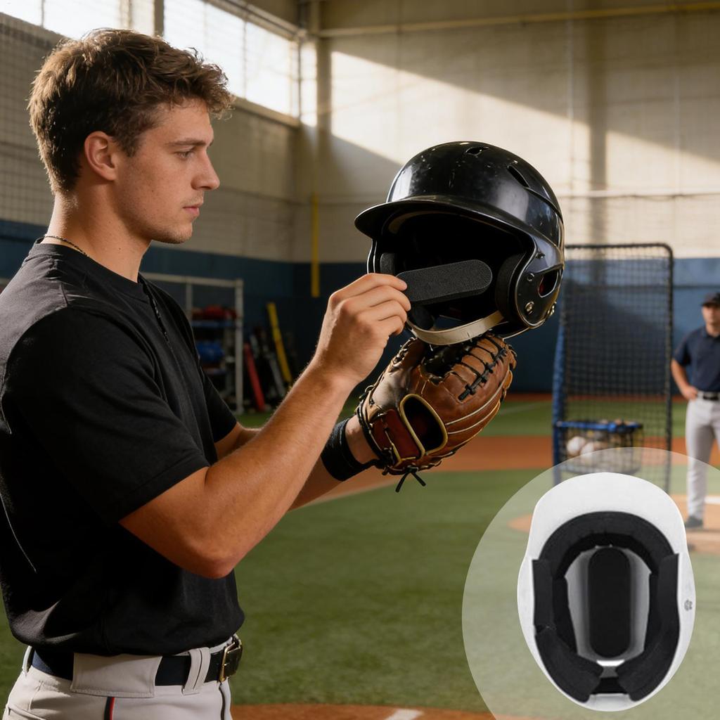 Helmet Padding Inserts 2cm Soft Thickened Foam Pads Batting Helmets Padding Kit For Baseball Catchers Batting Softball Outdoor