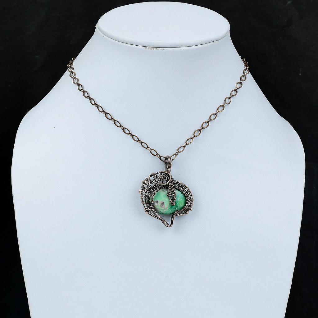 Pandantiv Variscit Pandantiv Înfășurat în Sârmă de Cupru Bijuterii cu Piatră Prețioasă Autentică Pandantiv Făcut Manual Bijuterii Înfășurate în Sârmă de Cupru Pandantiv Decent Cadou Pentru El