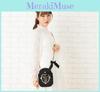 Stylish Meiluyu Guifugou Kluomi Chain Mobile Bag Black Round Shape Card Slot Pu Leather
