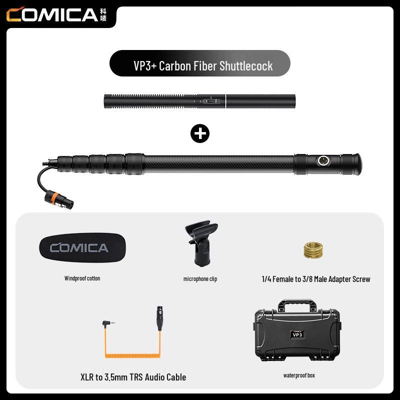 COMICA VP3 8KMAI Shotgun Condenser Microphone: Directional Mic for DSLR and Professional Interviews