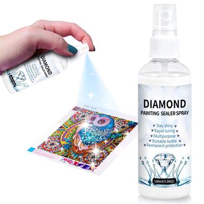 Diamant Malerei Versiegelungsspray 100ml Mehrzweck-Schutzspray für Bastelprojekte Tragbare Flasche mit Schnelltrocknung und Permanenter Oberfläche