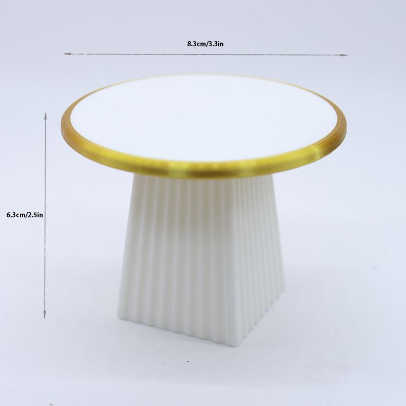 1/12 Dollhouse Simulation Dining Table Chairs Model Dollhouse Mini Living Furniture Toy Dolls House Accessories Pretend Play Toy