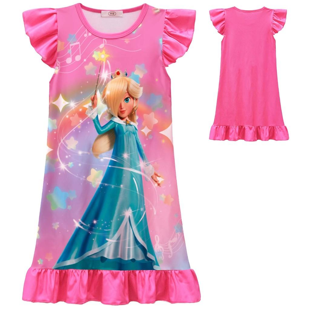 82640 Kids Girls Princess Rosalina Pleat Cartoon Dress
