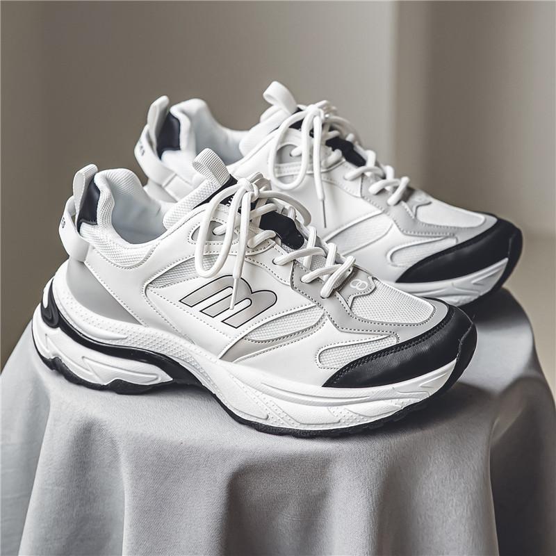 YD summer new outdoor sports fashion versatile men's shoes dad shoes, white blue, white gray