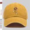 Pc Pcs for Mens  Womens Adjustable Snapback Trucker Hat  Golden Rose Print Baseball Cap Vintage Washed Lightweight Suitab