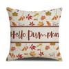 Pillow Cover Autumn Maple Leaf Linen Print Home Living Room Decoration Pillow Cover Bedroom Cushion Cover