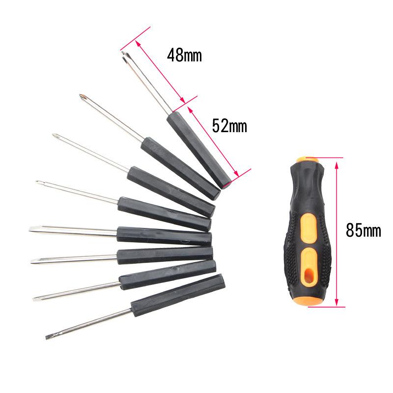 1Set 8-in-1 Gift Box Screwdriver Set Triangular One-word Double-head Household Maintenance Multi-functional Screws