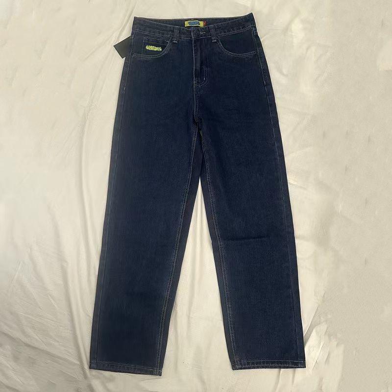 RogueWave Jeans Y2k Pants Black Jeans Wide Leg Men Retro Loose Fashion Trendy Pants Hip-Hop Streetwear Y2k American Street Casual Jeans