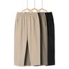 Women's Plus Size High Waist Elastic Pants for Middle-aged and Elderly - Summer Thin, Loose, Seven/Nine-point Grandma Style