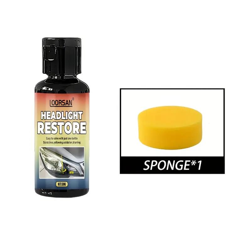 

Headlights polishing repair kit,used to restore yellowed,cloudy,oxidized headlights and remove scratches,enhancing travel safety