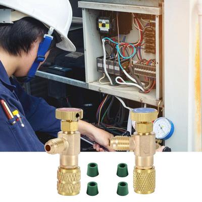 Pojistný ventil chladiva R410A pro klimatizaci, adaptér 1/4", opravy chlazení a fluoridové nářadí pro chlazení R22