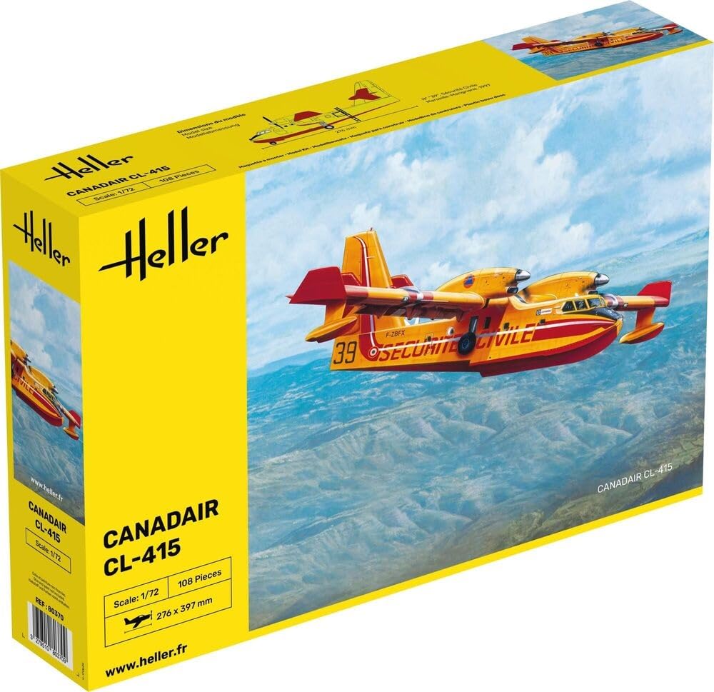 Platz Heller 1/72 Scale Canadair CL-415 Aerial Fire Fighter Plastic Model Kit HE80370 (Airplane)
