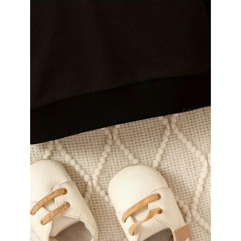 European Size Sweet Cartoon Print Pattern, Comfortable And Easy Baby Round-Neck Sweatshirt for 0-3 Year Old Baby Girls