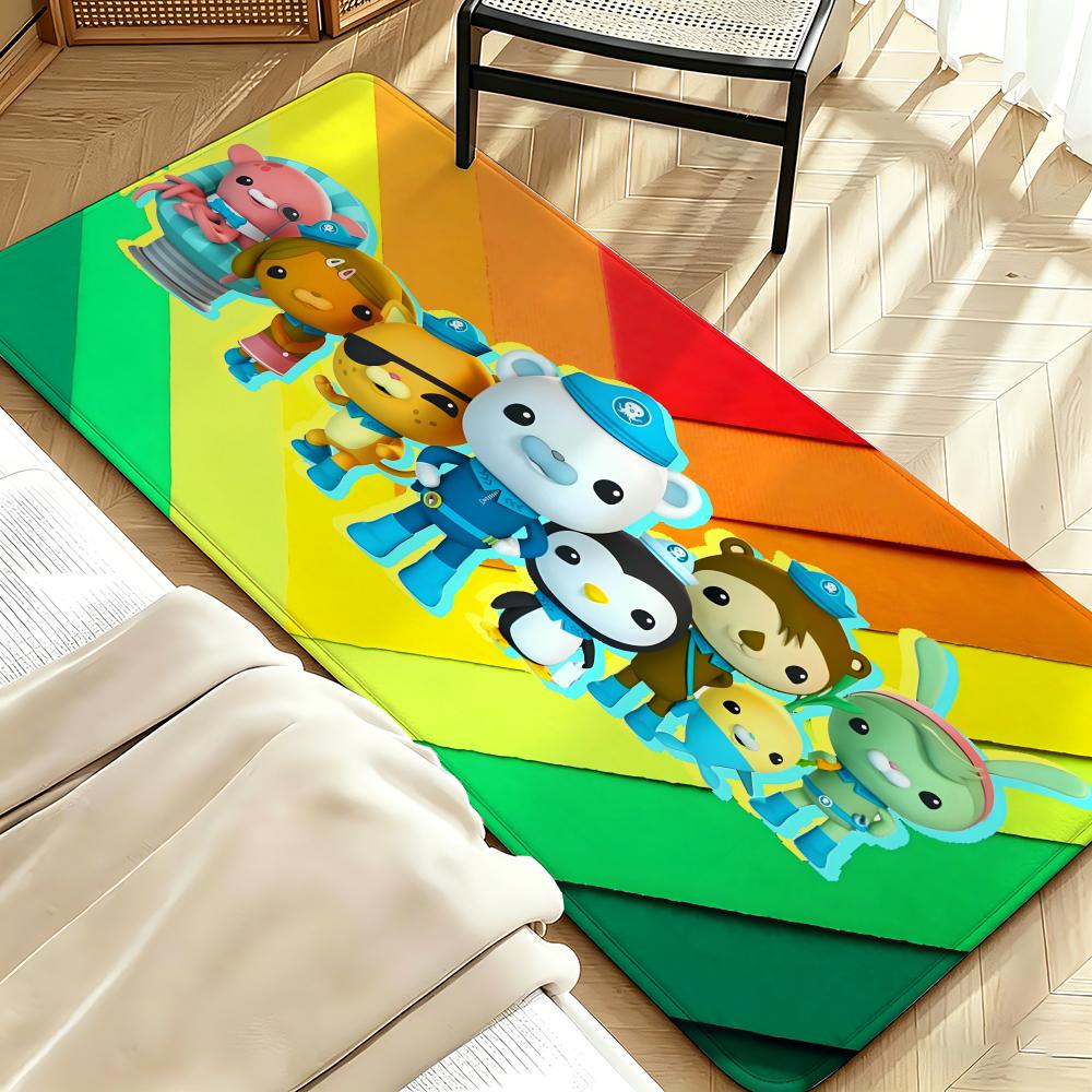 Cartoon T-The O-Octonauts Floor Mat Soft Flannel Entrance Door Mat Non Slip Absorbent Bathroom Bedroom Floor Rug