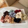 Korean Dongdaemun Women's French Silk Hair Scrunchie - Elegant Satin Hair Tie Accessories