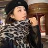 Chic Classic Leopard Print Scarf Women Fall Winter Soft Big Thick Imitation Cashmere Fringed Shawl Versatile Warm Muffler Female