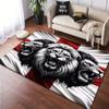 1PC Lion pattern printed Carpet Rug for Living Room Bedroom Home Sofa Decoration,Non-slip Floor Mat Floor mat