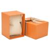 Uhrenaufbewahrungsbox Schleife Uhrenetui Uhren-Geschenkbox für Weihnachten Jubiläum GeburtstagOrange