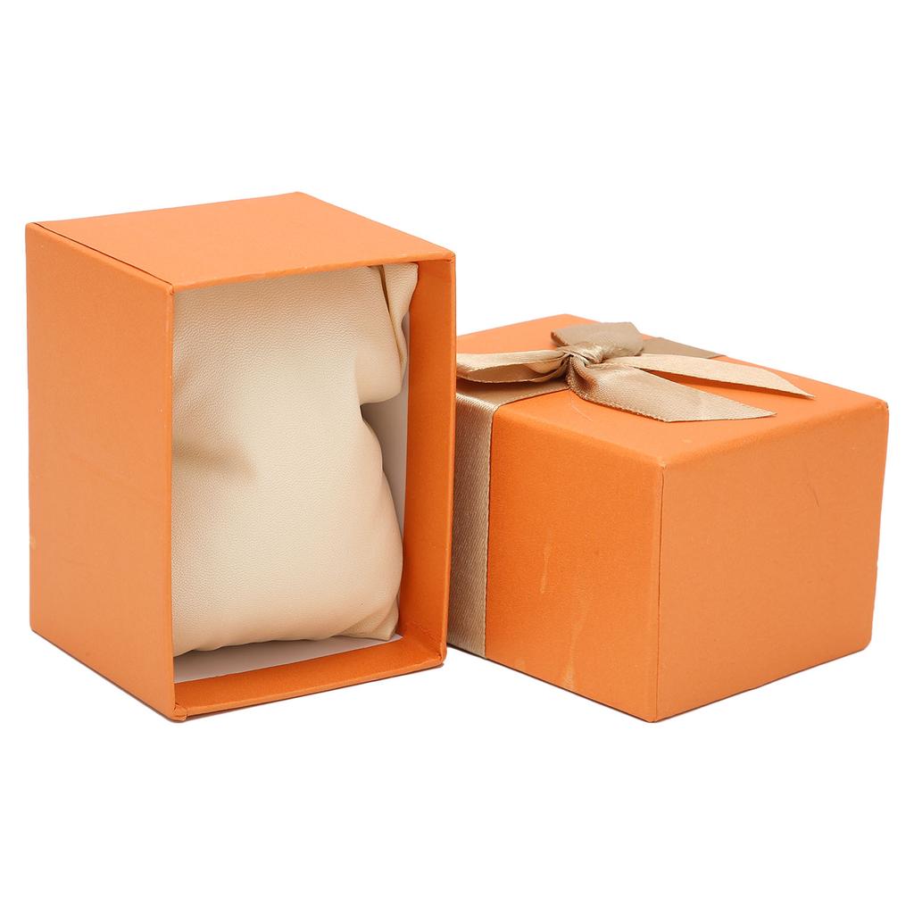 Watch Storage Box Bowknot Watch Case Watch Gift Box for Christmas Anniversary BirthdayOrange