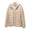 Womens Detachable Sleeve Hooded Waist-Cinched Lightweight Duck Down Jacket Winter Vest Outerwear