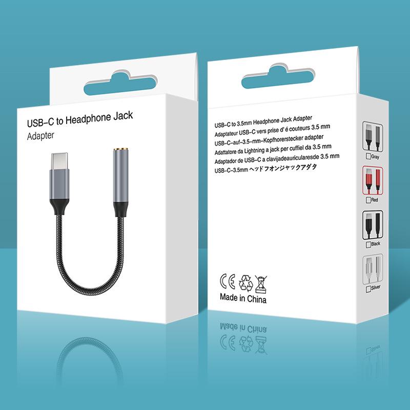 Type-C to 3.5mm Headphone Adapter for Huawei, Samsung, iPad Audio Devices