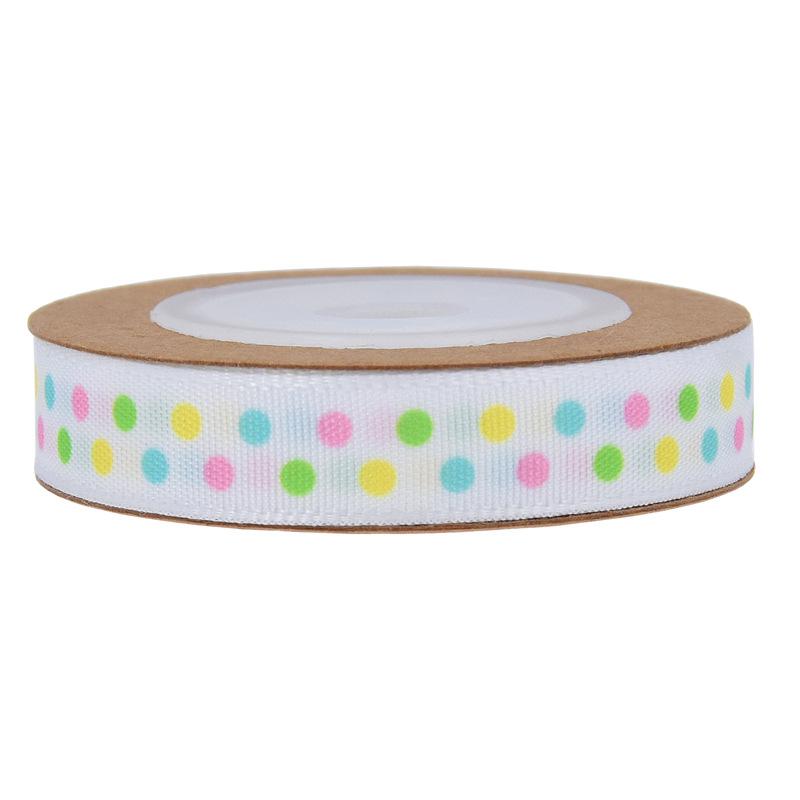 

Новая пасхальная печатная лента для яиц, подарочная упаковка, клетчатый ремешок, декоративная лента с изображением кролика и редиса 10Mm color dot