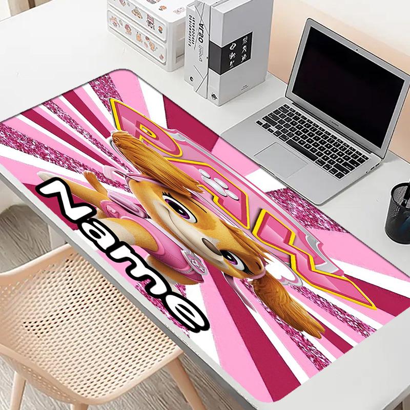 Custom Name Personalized Anime Pattern Mousepad, Laptop PC Desk Mat, Decorative Desk Mat for Home Keyboard Pad Gift
