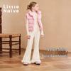 Little Naive Girls' Fleece-Lined Corduroy Flare Pants